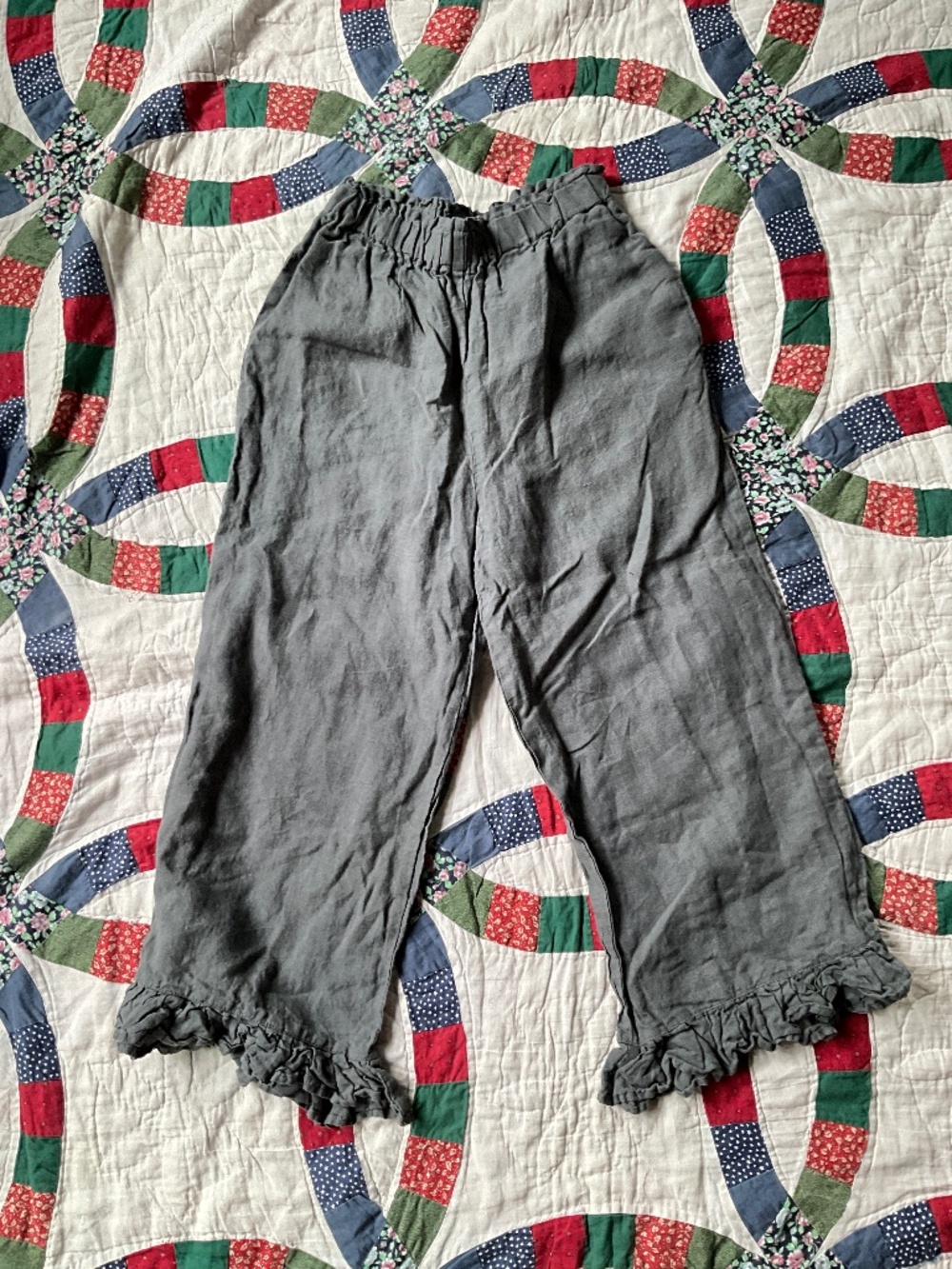 Pillowcase 100% linen pants -M-